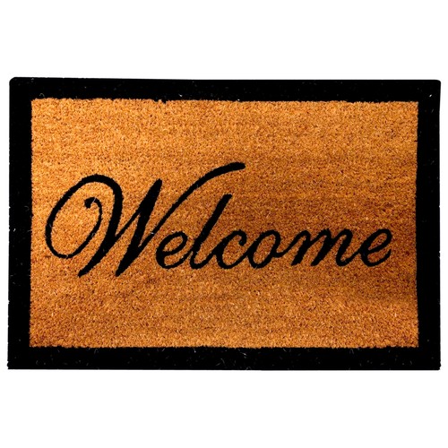 ACTUEL Felpudo (40 x 60 cm) de fibra de coco, con el mesaje "Welcome".