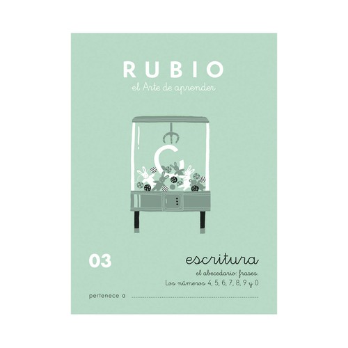 Lengua, Escritura 03, El abecedario, Los números del 4 al 10, 4-5 años RUBIO.