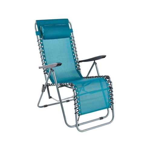 Silla Relax Acero-Textileno 5Posiciones  GARDENSTAR Azul