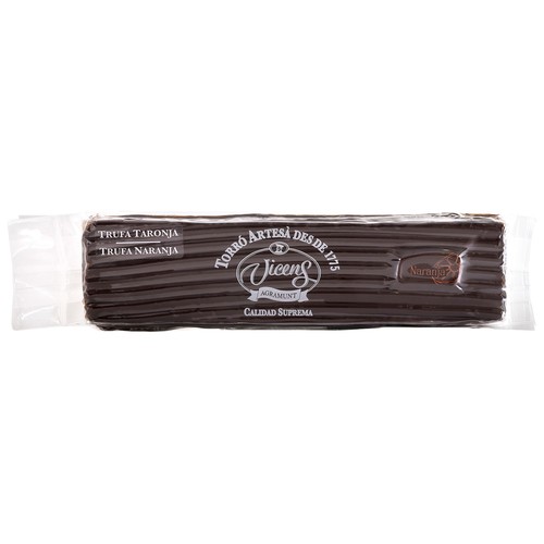 VICENS Turrón de trufa naranja artesano 300 g.