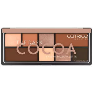 CATRICE The dark cocoa Paleta de sombras de ojos con 8 tonos nude y marrón.