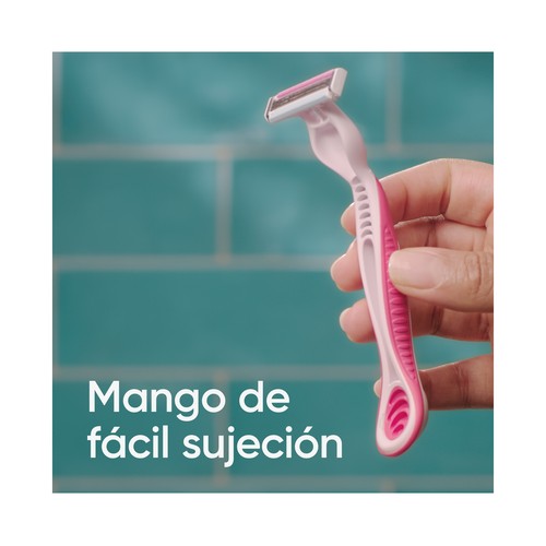 GILLETTE Maquinillas desechables de depilación para mujer con cabezal de 3 hojas GILLETTE Venus 3 dragonfruit 3 uds.