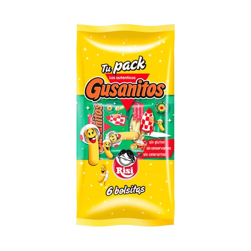 RISI Gusanitos de maiz 6 x 18 g.