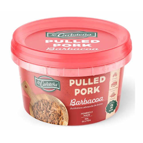 LA CARLOTEÑA Pulled pork barbacoa con salsa LA CARLOTEÑA 325 gr.