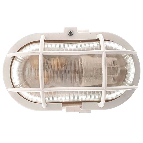 Aplique oval blanco exterior 60W. OSCA CONNECT