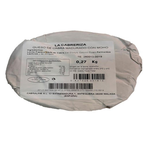 LA CABRERIZA Queso tomino de cabra para la parilla 270 g. 