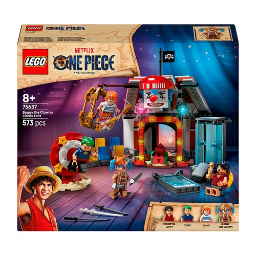 LEGO One Piece 75637, Carpa de Circo de Buggy el Payaso, 573 pcs +8 Años