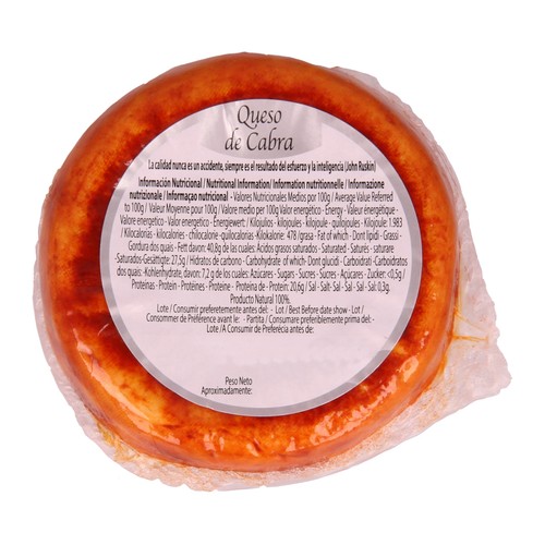 DELICIA DEL CARDO Queso de cabra curado extremeño con pimentón ecológico DELICIA DEL CARDO 250 g.