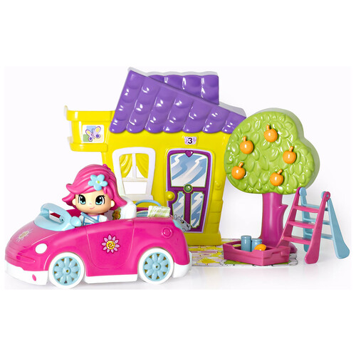 Escenario de juego Casa y coche con 1 figura incluida, PINYPON.