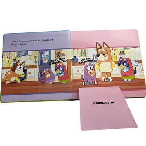 Libro de cartón con solapas - ¿A qué jugamos?, BLUEY. Género: infantil.