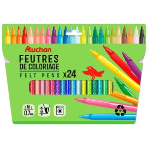 Imagen de 24 Rotuladores Finos De con plástico Reciclado ALCAMPO