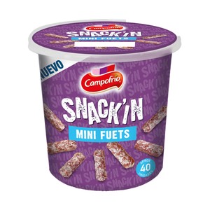 Campofrío Mini Fuets, Ideales para Tomar como Snack Campofrío Snack´in Aproximadamente 40 Uds. 250 G