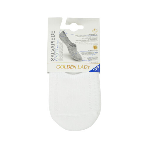 Calcetín invisible unisex GOLDEN LADY Sporty, color blanco, talla 36/40.