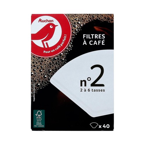 Filtros de café 2/80. AUCHAN