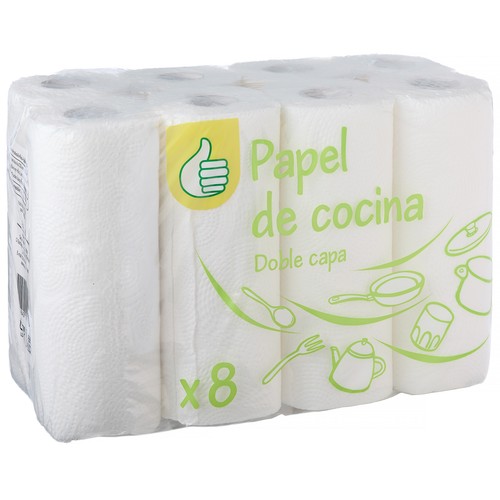 Papel de cocina PRODUCTO ALCAMPO 8 uds.