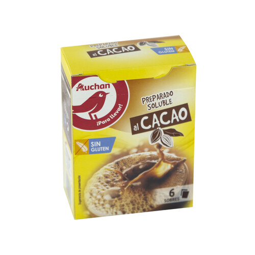 Cacao soluble en sobres PRODUCTO ALCAMPO 6 uds. 108 g.