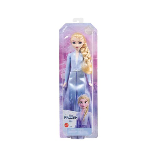DISNEY Frozen Elsa Muñeca con look reina de hielo, juguete +3 años (MATTEL HLW47)