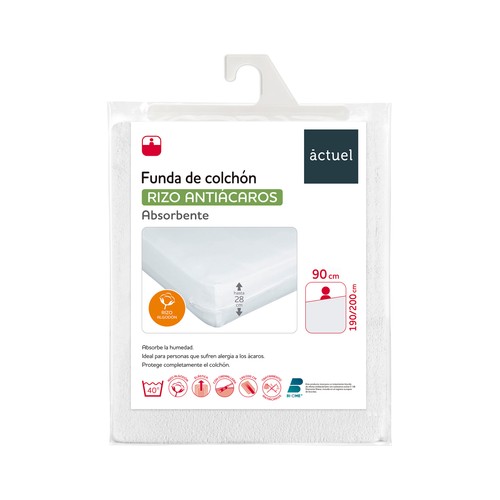 Funda de colchón rizo T90 antiácaro, ACTUEL.