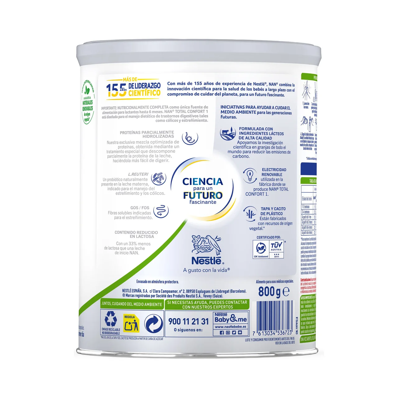 Expert pro total confort Leche (1) para recién nacido con cólicos o estreñimiento, a partir del primer día 800 g.