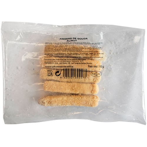 FRIPOZO Fingers de queso gouda 150 g.