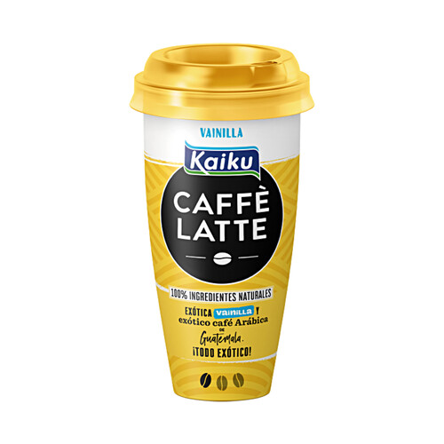 KAIKU Bebida de café Arábica de Guatemala con un toque de vainilla exótica Caffe latte 230 ml.