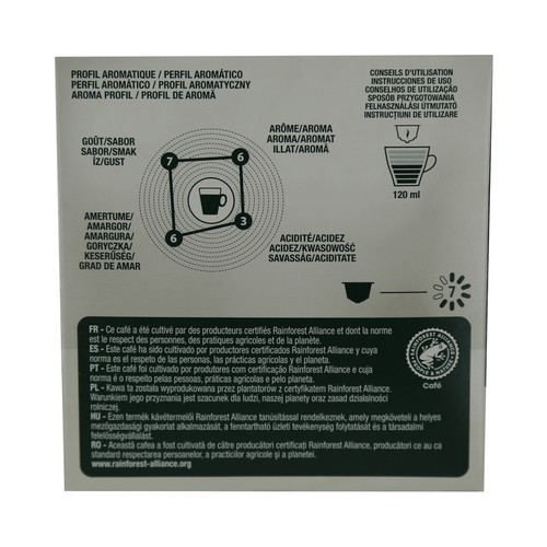 PRODUCTO ALCAMPO Café en cápsulas Lungo Intenso I7, 16 uds.