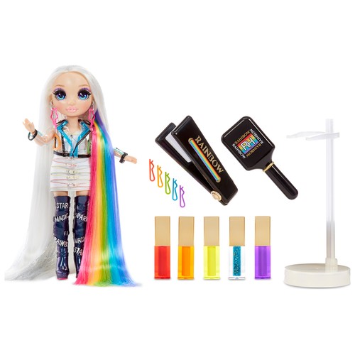 Estudio de peluquería Hair Studio con muñeca exclusiva RAINBOW HIGH.
