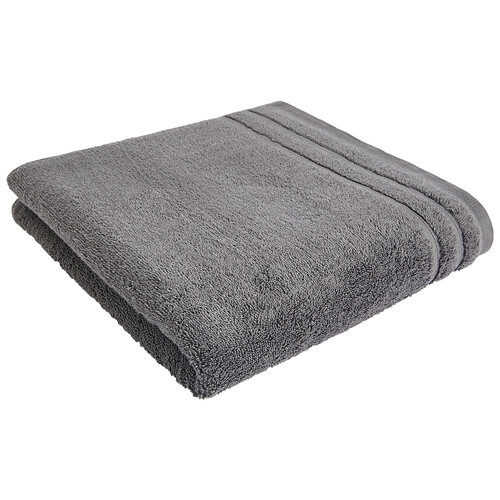 Toalla de ducha 100% algodón color gris oscuro, densidad de 500g/m², ACTUEL.