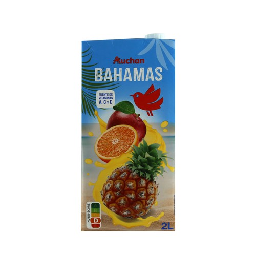 Bebida refrescante de zumo de manzana, piña y naranja Bahamas PRODUCTO ALCAMPO 2 l.