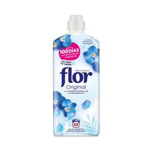FLOR Suavizante concentrado con aroma a flor azul FLOR ORIGINAL 80 lav. 1,6 l.