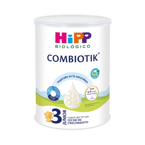 HIPP Biológico combiotik Leche en polvo (3) de crecimiento, a partir de 12 meses 800 g.