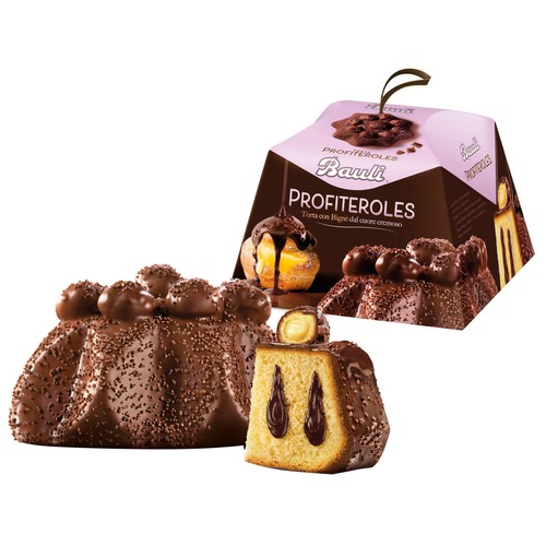 BAULI Panettone profiteroles y chocolate cremoso 750 g.