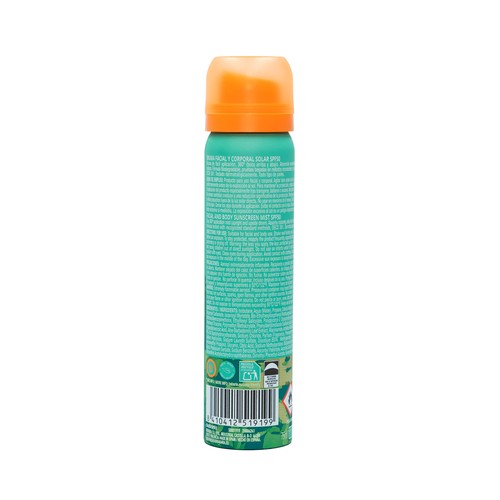 BABARIA Adventure Bruma facial y corporal protectora con FPS 50 (muy alto) 75 ml.