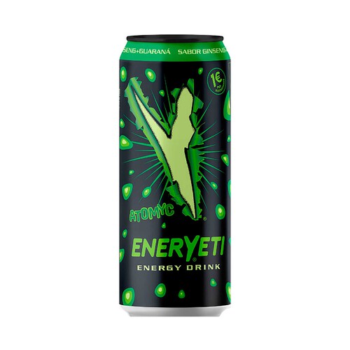 Bebida energética sabor ginseng + guaraná ENERYETI Atomic lata de 50 l.