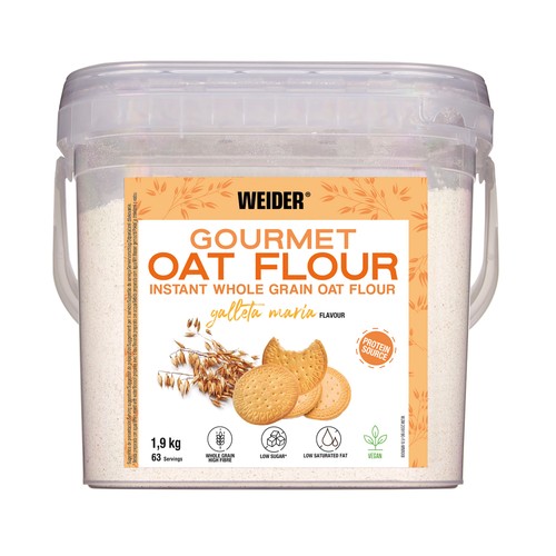 WEIDER Harina de avena, sabor Galleta María 1,9 kg.