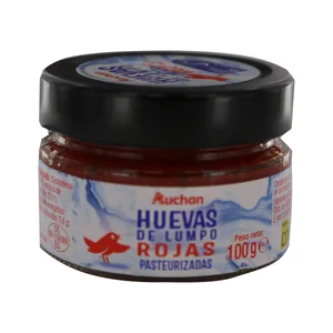 AUCHAN Huevas rojas de lumpo procedentes de pesca sostenible certificada (MSC) 100 g Producto Alcampo.
