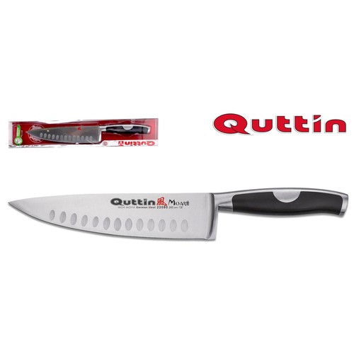 Cuchillo de cocinero con hoja alveolada de 20cm., Moaré QUTTIN.