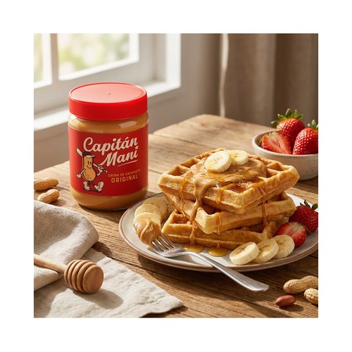 CAPITÁN MANI Crema de cacahuete suave 500 g.