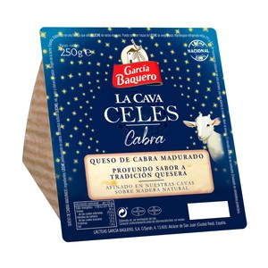 Imagen de GARCÍA BAQUERO La Cava Celes Queso de cabra madurado afinado en cavas sobre madera natural 250 g.