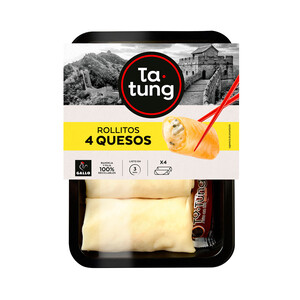 Imagen de TA-TUNG Rollitos de primavera a los 4 quesos, listos para calentar y comer TA-TUNG 240 g.