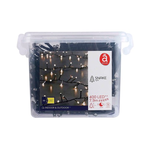 Guirnalda de 400 luces LED en blanco cálido, ACTUEL.