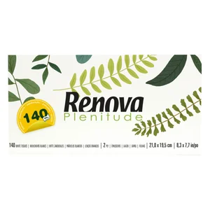 RENOVA Plenitude Pañuelos blancos de 2 capas de 21 x 19.5 cm 140 uds.