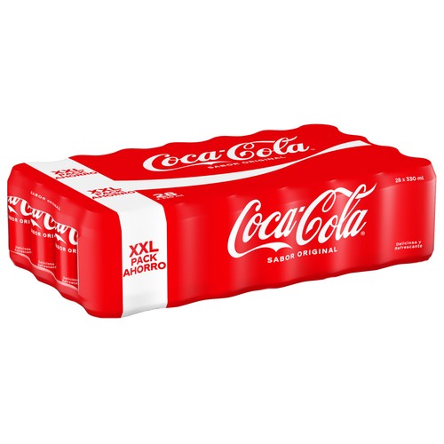 COCA COLA Original Refresco de cola pack 28 latas 33 cl.