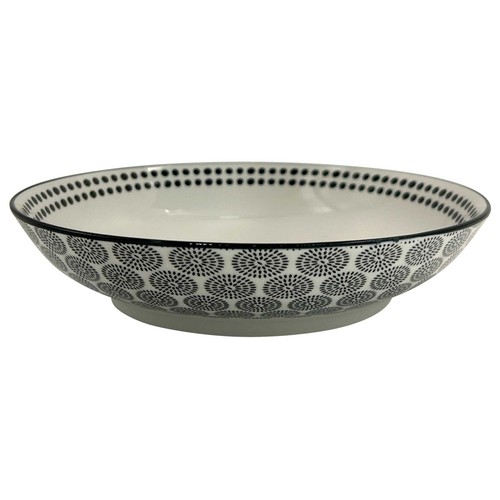 Plato hondo de porcelana con decorado Hanoi 22cm, ACTUEL
