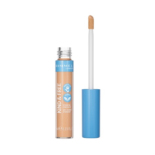 RIMMEL Kind & free tono 010 Fair Corrector hidratante con un 80% de ingredientes naturales.