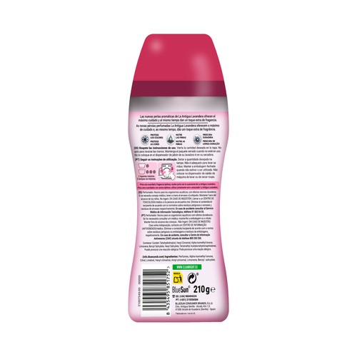 LA ANTIGUA LAVANDERA Perlas de perfume para ropa esencia floral 15 dosis,  210 g.