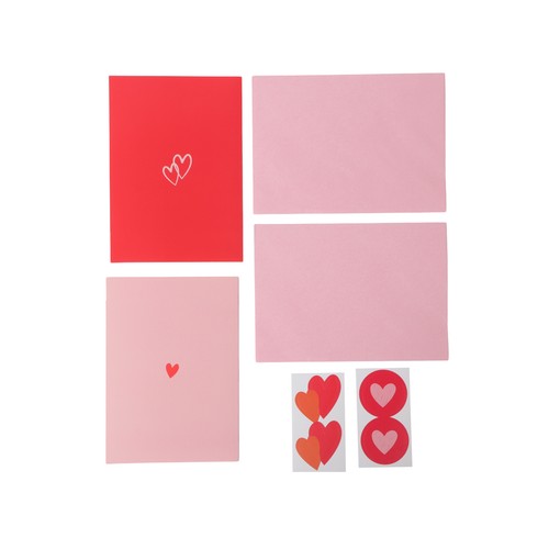 Set de 2 postales + 2 sobres + 2 pegatinas, Fancy Love, ALCAMPO.