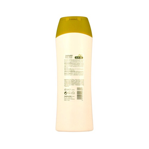 BABARIA Body milk hidratante con aceite de oliva BABARIA 400 ml.