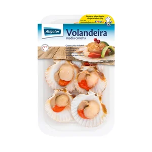 ALIGATOR Volanderia ultracongelada con 1/2 concha ALIGATOR 200 g (P.E).