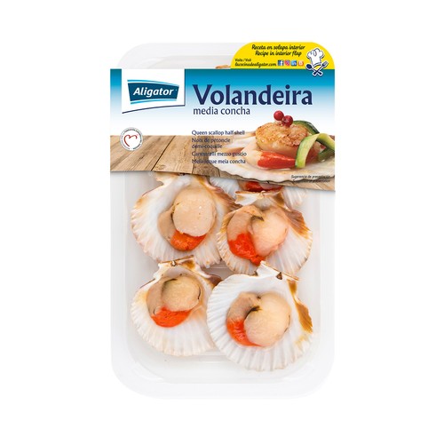 ALIGATOR Volanderia ultracongelada con 1/2 concha ALIGATOR 200 g (P.E).